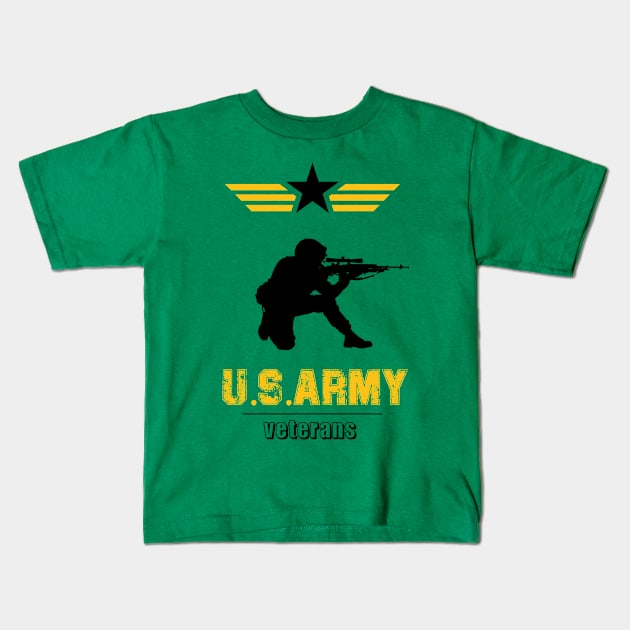 U.S. Veteran Kids T-Shirt by barwarrior